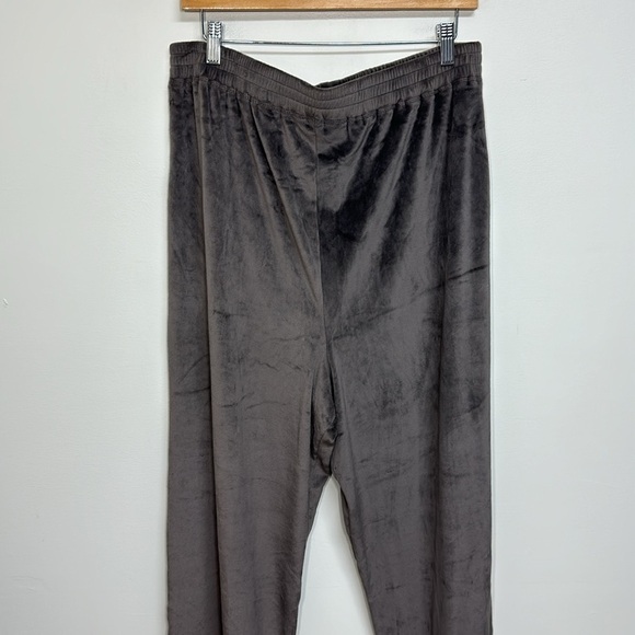 Skims Velour Wide-Leg Sweatpants Brown Large - Picture 4 of 7